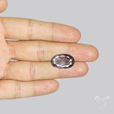 Lepidocrocite and Goethite In Quartz Faceted Fine Gemstone