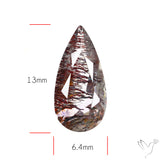 Lepidocrocite and Goethite In Quartz Faceted Fine Gemstone