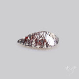 Lepidocrocite and Goethite In Quartz Faceted Fine Gemstone