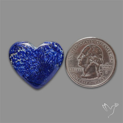 Azurite Heart Cabochon