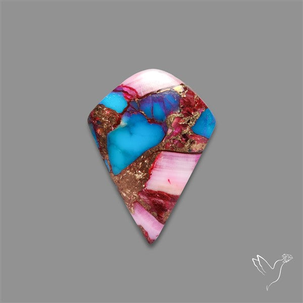 Spiny Oyster Mohave Turquoise Cabochon