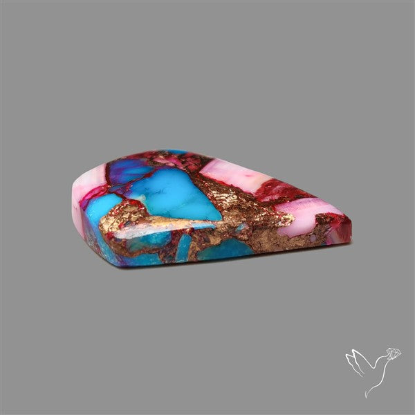 Spiny Oyster Mohave Turquoise Cabochon