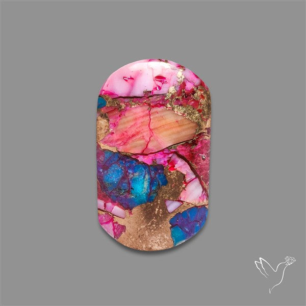 Spiny Oyster Mohave Turquoise Cabochon