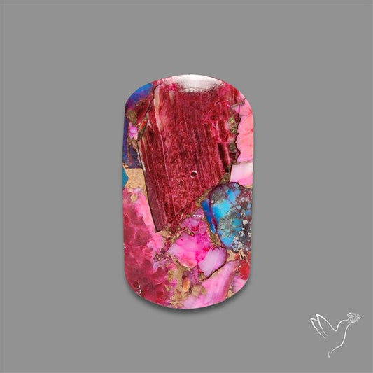 Spiny Oyster Mohave Turquoise Cabochon