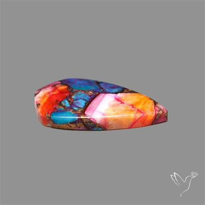 Spiny Oyster Mohave Turquoise Cabochon