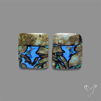 Rare Azurite in Matrix Pair