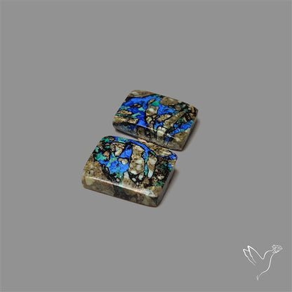 Rare Azurite in Matrix Pair
