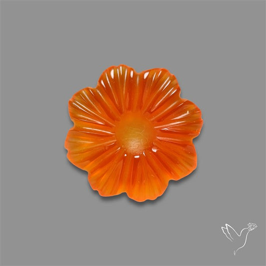 Carnelian Agate Flower Carving