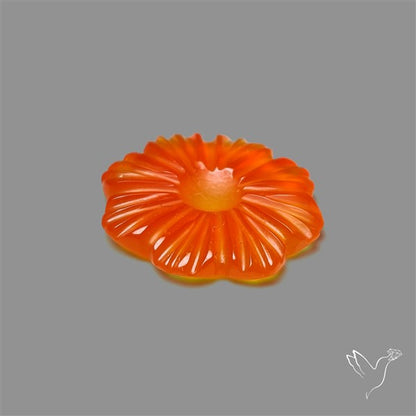 Carnelian Agate Flower Carving
