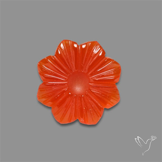 Carnelian Agate Flower Carving