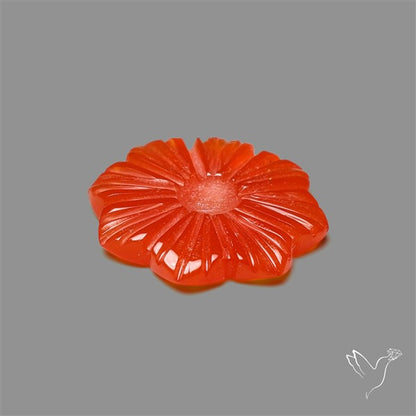 Carnelian Agate Flower Carving
