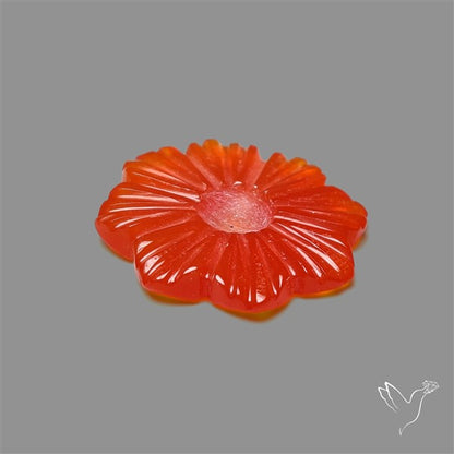 Carnelian Agate Flower Carving
