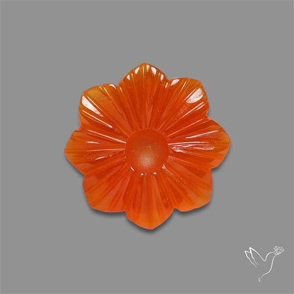 Carnelian Agate Flower Carving