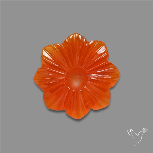Carnelian Agate Flower Carving