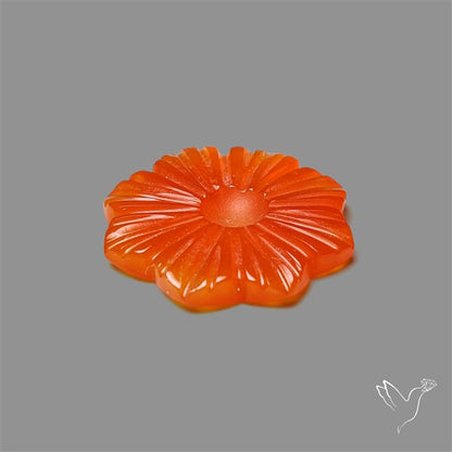 Carnelian Agate Flower Carving
