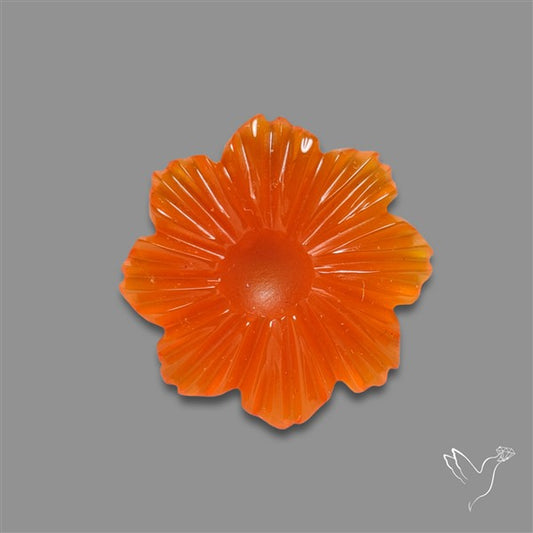 Carnelian Agate Flower Carving