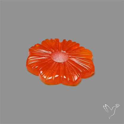 Carnelian Agate Flower Carving