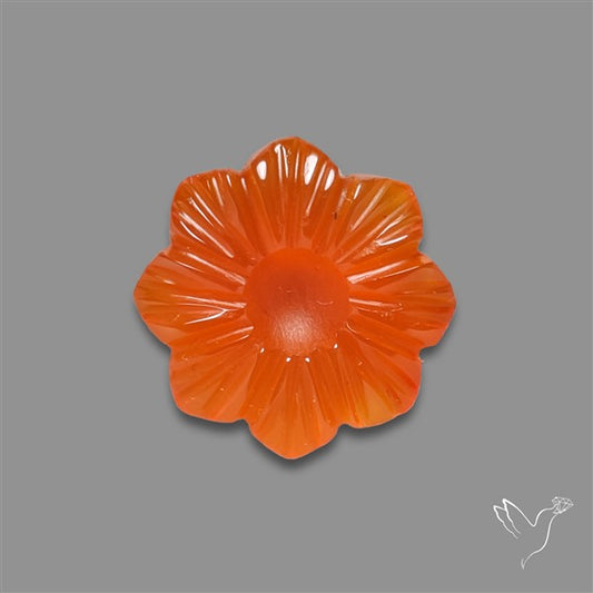 Carnelian Agate Flower Carving