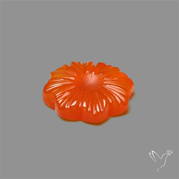 Carnelian Agate Flower Carving