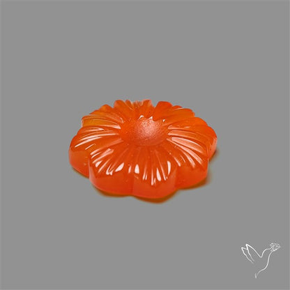 Carnelian Agate Flower Carving