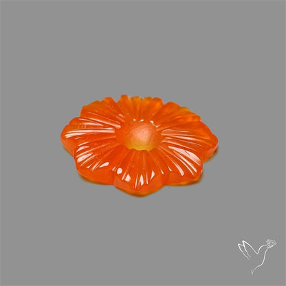 Carnelian Agate Flower Carving
