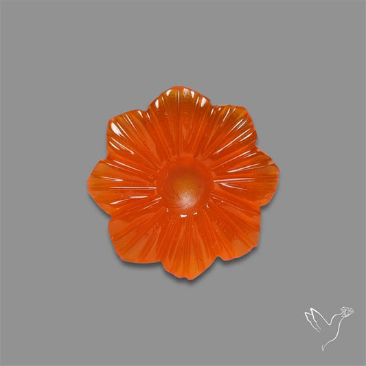 Carnelian Agate Flower Carving