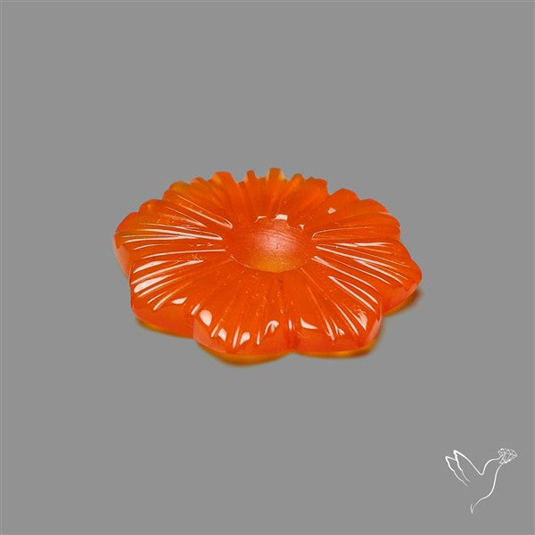 Carnelian Agate Flower Carving