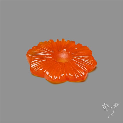 Carnelian Agate Flower Carving