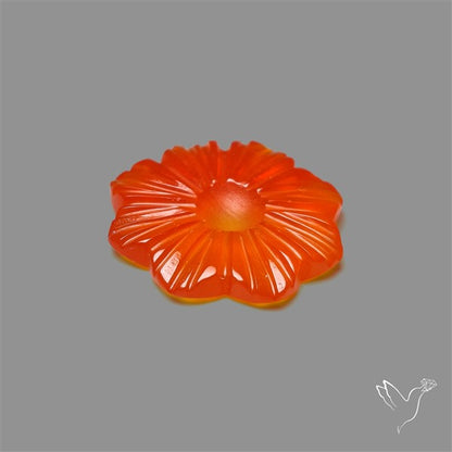 Carnelian Agate Flower Carving