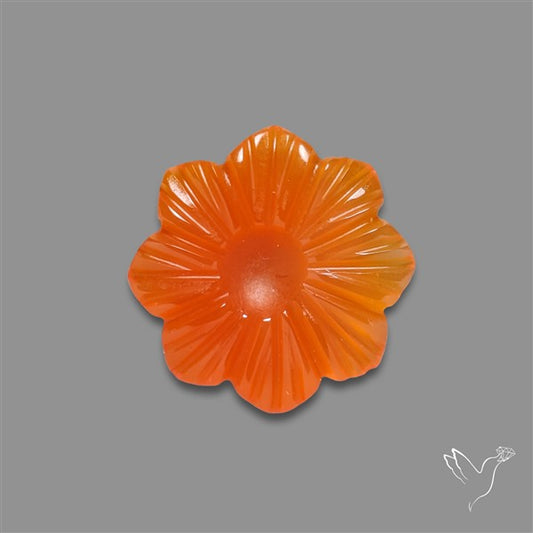 Carnelian Agate Flower Carving