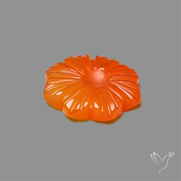 Carnelian Agate Flower Carving