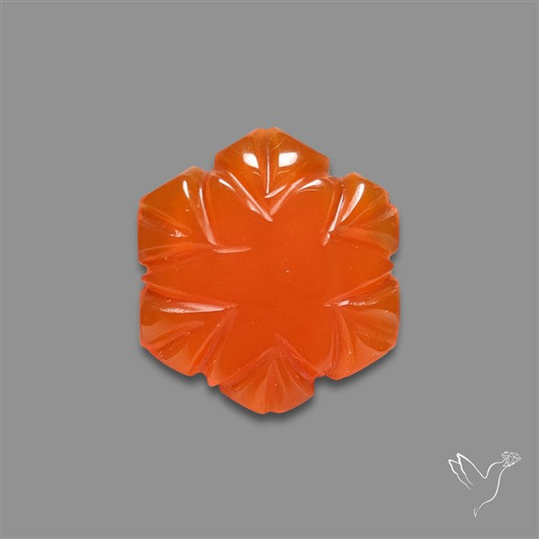 Carnelian Agate Flower Carving
