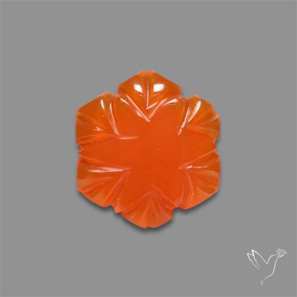 Carnelian Agate Flower Carving