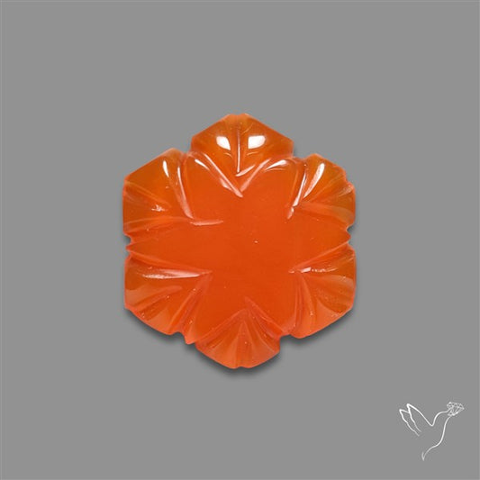Carnelian Agate Flower Carving