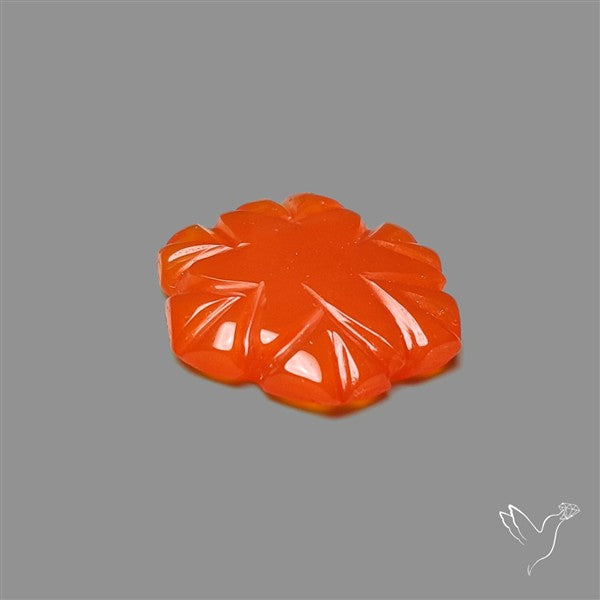 Carnelian Agate Flower Carving