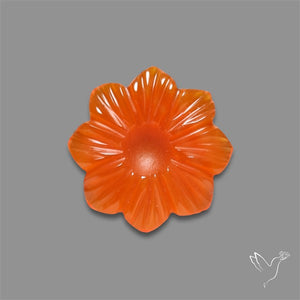 Carnelian Agate Flower Carving
