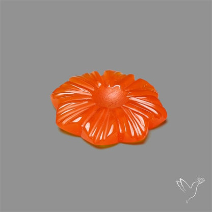Carnelian Agate Flower Carving