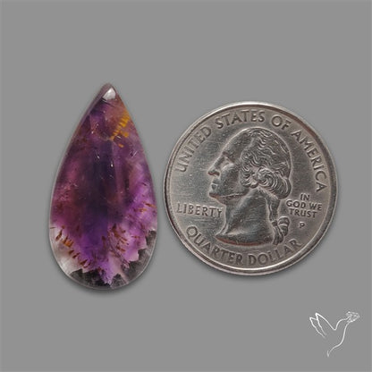 Super Seven Amethyst with Cacoxenite Cabochon
