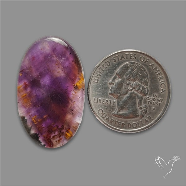Super Seven Amethyst with Cacoxenite Cabochon