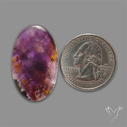 Super Seven Amethyst with Cacoxenite Cabochon