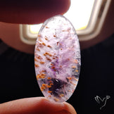 Super Seven Amethyst with Cacoxenite Cabochon
