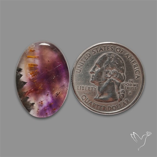 Super Seven Amethyst with Cacoxenite Cabochon