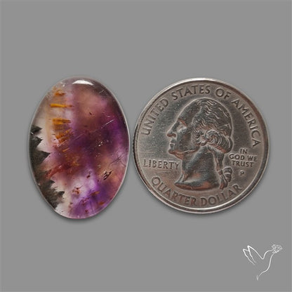 Super Seven Amethyst with Cacoxenite Cabochon
