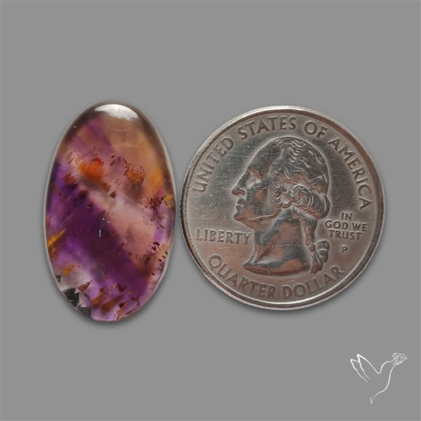 Super Seven Amethyst with Cacoxenite Cabochon