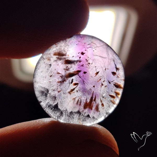 Super Seven Amethyst with Cacoxenite Cabochon