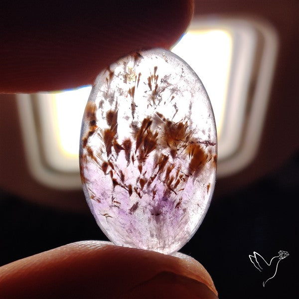 Super Seven Amethyst with Cacoxenite Cabochon