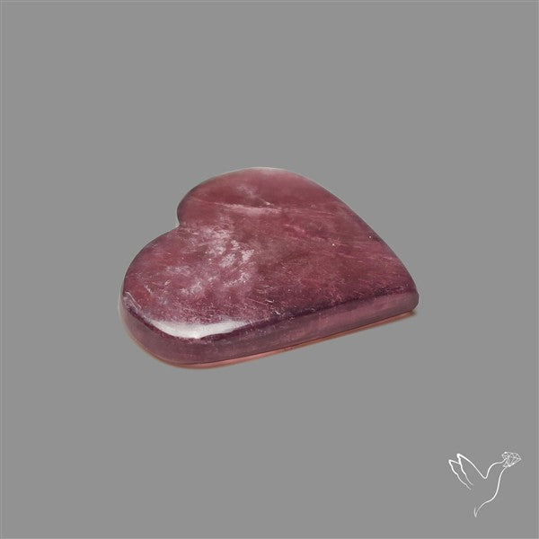 Gem Lepidolite Mica Heart Deep Purple