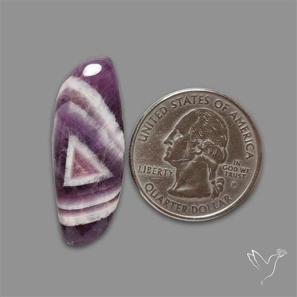 Chevron Amethyst Cabochon