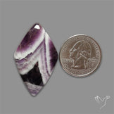 Chevron Amethyst Cabochon