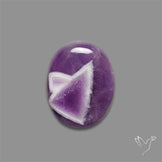 Chevron Amethyst Cabochon